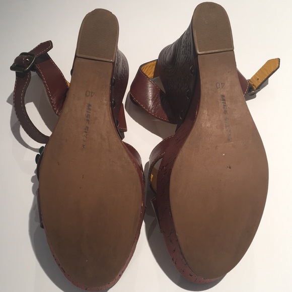 Miss Sixty boho wedge platform flower power shoes - Picture 4 of 8